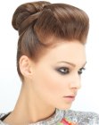 Retro rockabilly up-style with a large quiff