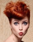 Fun up-style for red hair