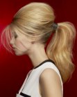Easy to create hairstyle with a high ponytail