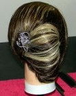 French roll with clip-in extensions