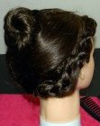 Hairline braid with a twisted bun