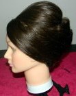 Hairstyle with a sophisticated chignon