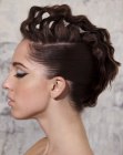 Mohawk shape updo