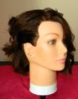 Angled bob with a faux undercut