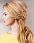 Elegant ponytail with volume and texture