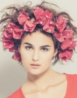 Party hair with flowers