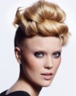 Updo with a chignon and a styled-unstyled appeal