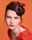 Casual chignon with loose knots