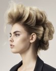 Wild updo with a chignon