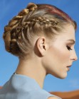 Updo with braiding