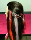Four-strand braid with clip-in hair extensions