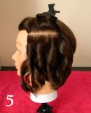 Angled bob with curls