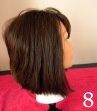 Side profile of an angled bob