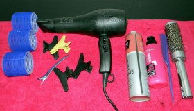Tools to blow-dry a long bob