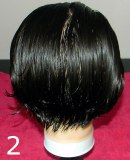 Wet hair to cut an inverted bob