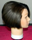 Side profile of an angled bob