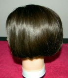 Side and back view of a short bob cut