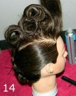 Faux pixie - Comb the teased hair to the back