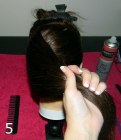 French roll - Gently and neatlu comb the hair