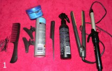 tools and products for a half mohawk with braids