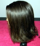 Side view of a long bob haircut