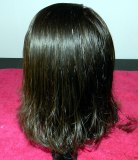 Back view of a long bob haircut