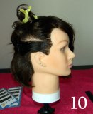 Hairstyle with a fake undercut