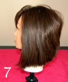 Side view of angled bob