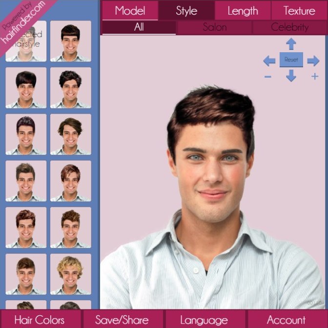 Free app for men to try on hairstyles and hair colors Virtual hair