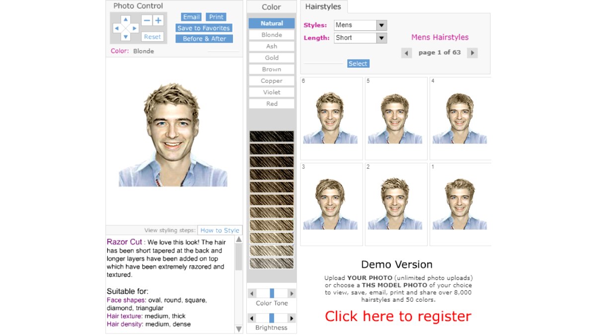 Try On Hairstyles Virtually - Wavy Haircut