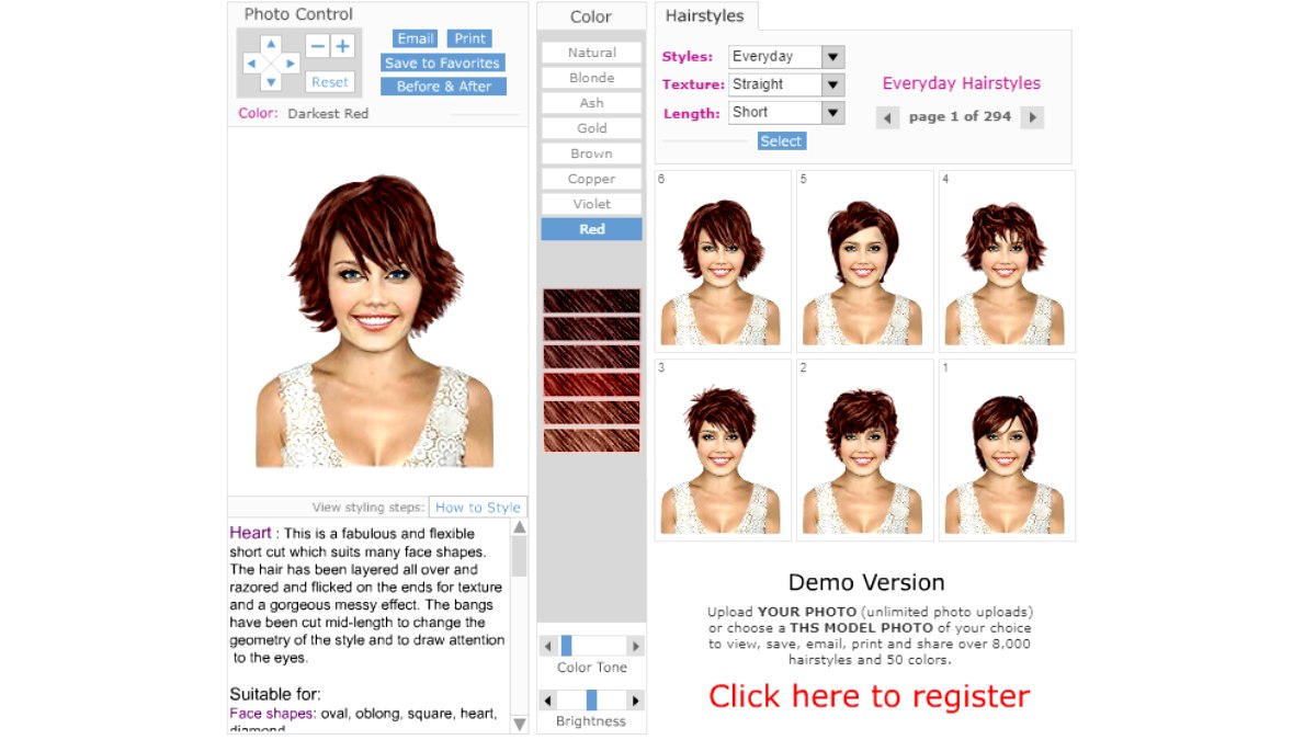 virtual hairstyles - hair imaging app - free makeover software