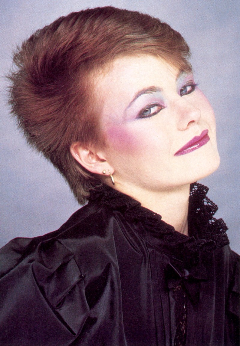 extremely short eighties new wave hairstyle