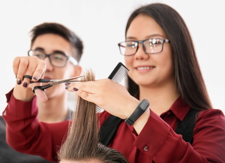 Cheap haircut at a beauty school