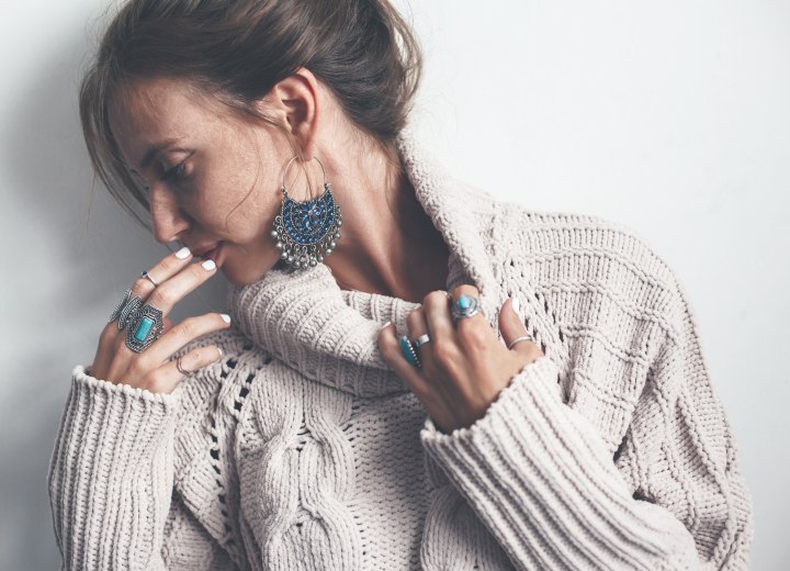 Hair and matching earrings