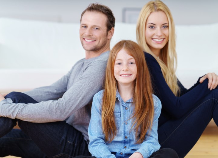 Parents and child hair color