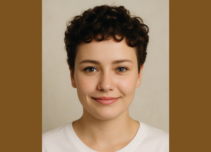 Wedding hairstyle for short curly hair