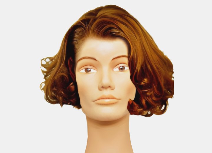 Hairstyle for an inverted triangle face shape - Asymmetrical bob