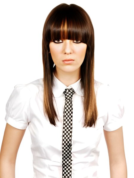 Glossy long hair for tomboys