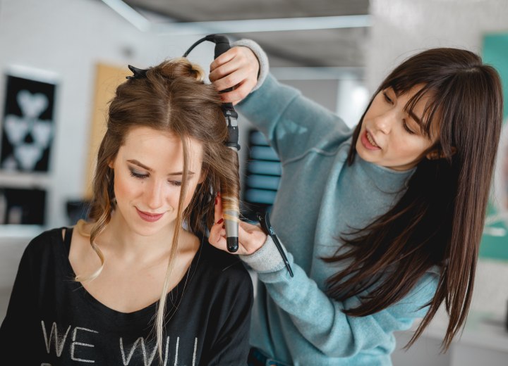 Curling hair for prom