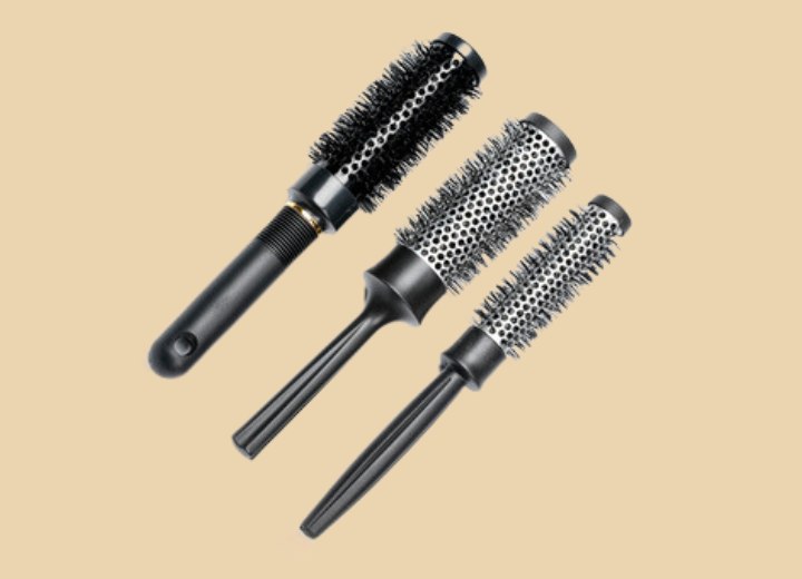 Round hair brushes