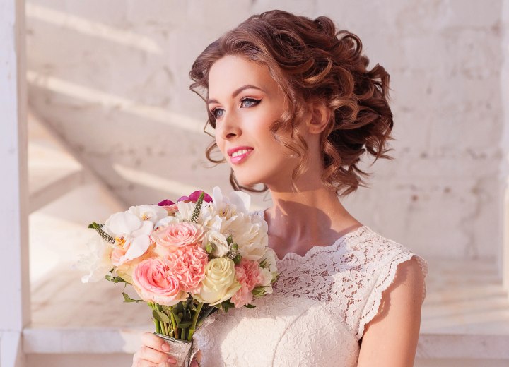 Wedding hair with curls and ringlets