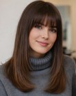 Capelli castani lunghi e setosi