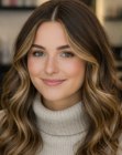Capelli lunghi romantici con onde
