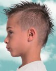Mohawk haircut with short buzzed sides for kids
