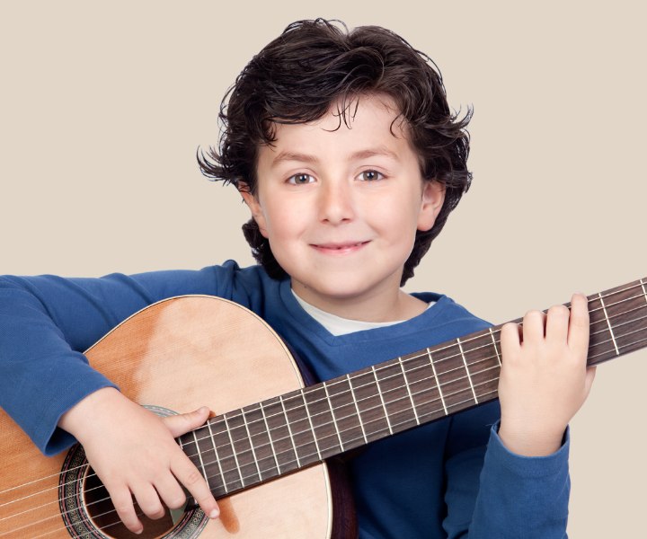 Cut for little boys with curly hair