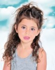 Messed look hairstyle for little girls with long hair