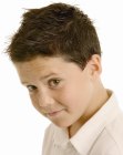 Boys haircut with simple styling that lasts all day