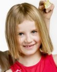 Simple blunt bob haircut for little girls