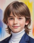 Long hairstyle for little boys