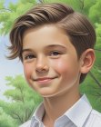 Medium-length hair for boys with layering
